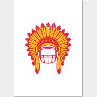 Chiefs Headdress - White Posters and Art